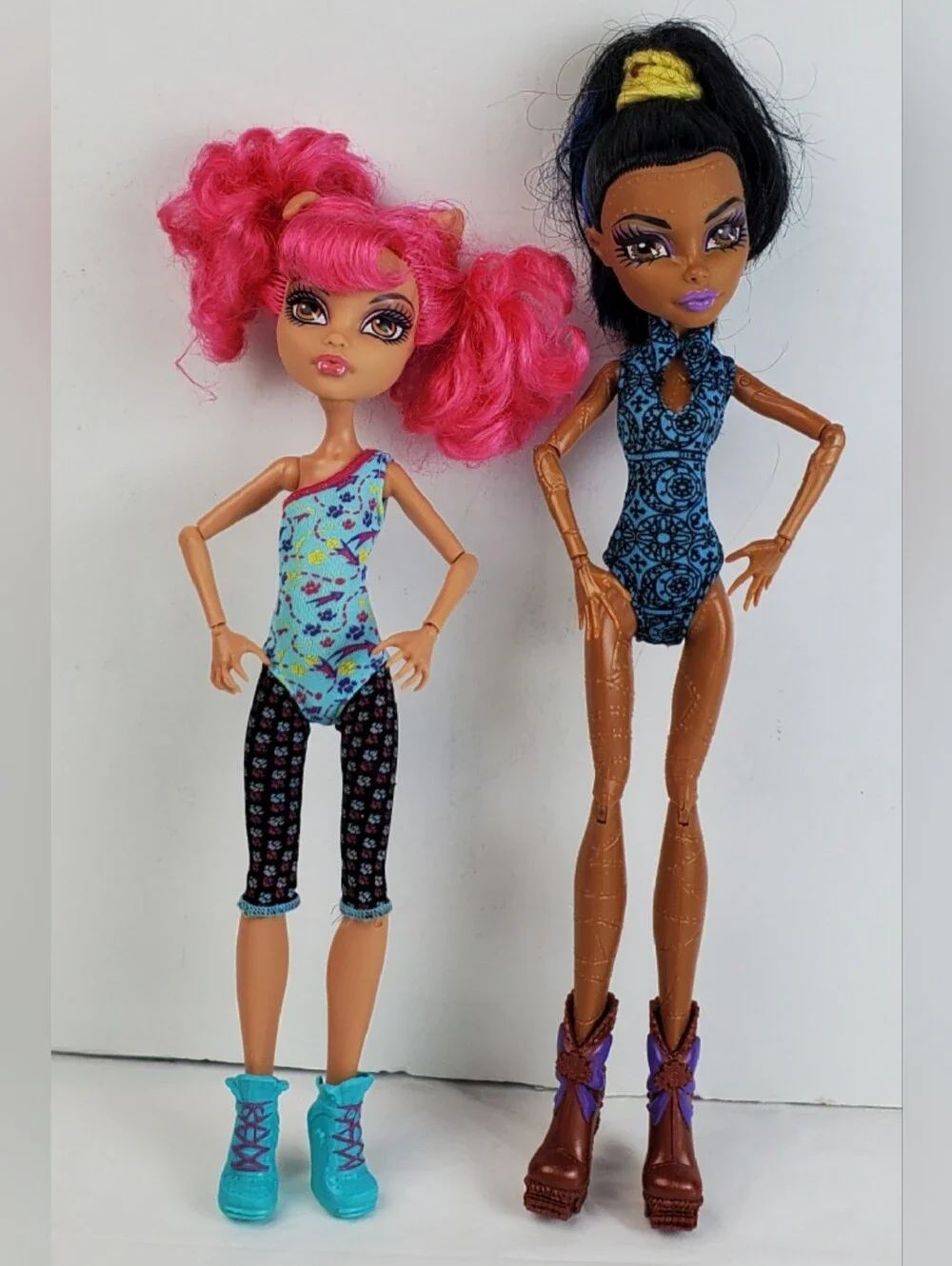 Mattel Monster High Howleen Wolf Hip Hop and Robecca Steam Dance Class Doll Lot
